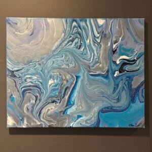 Abstract Acrylic Pour Painting