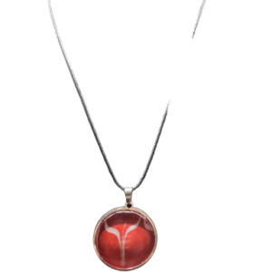 Red Glass Pendant Necklace