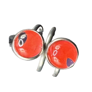 Handmade Red Glass Adjustable Ring