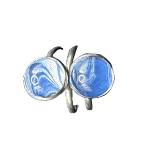 Hand Made Double Stone Blue Ring